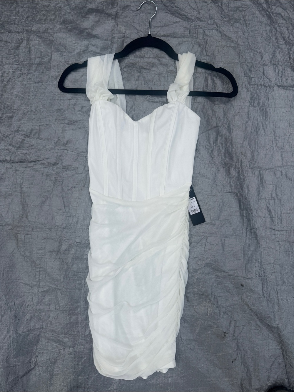 White Dress with Knot Shoulder Straps